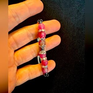 Handcrafted genuine gemstones bracelet.